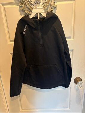 CCM Black Youth Half-Zip Hoodie Pullover